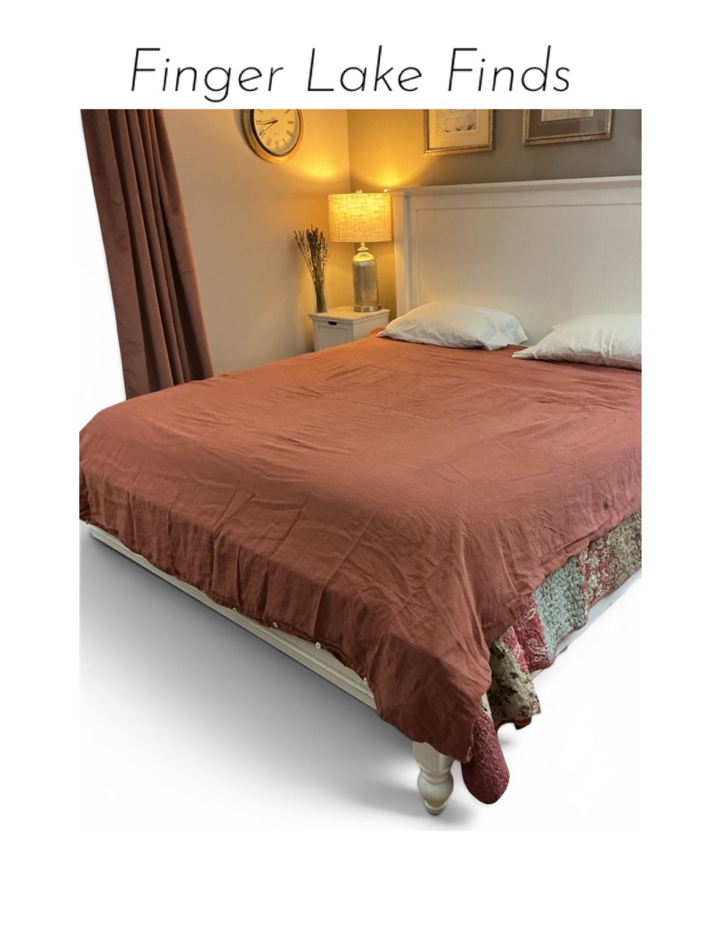 Parachute Rust Linen Duvet Cover, Full/Queen